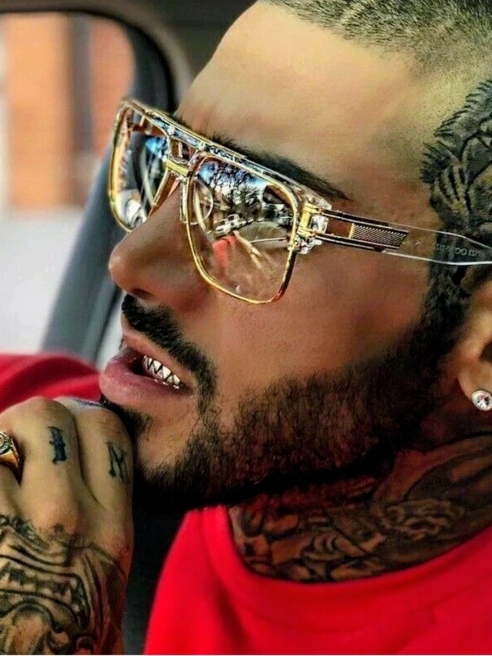 Men's Glasses Designer Fashion Square Clear Gold Frame Clear Lens Style Gafas